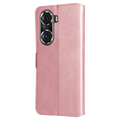 For Honor 60 Pro JUNSUNMAY Calf Texture Leather Phone Case(Pink) - Honor Cases by JUNSUNMAY | Online Shopping UK | buy2fix