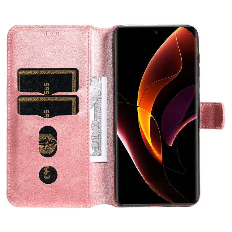 For Honor 60 Pro JUNSUNMAY Calf Texture Leather Phone Case(Pink) - Honor Cases by JUNSUNMAY | Online Shopping UK | buy2fix