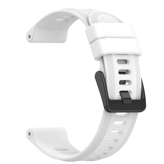 For Garmin Fenix 6 Sapphire GPS 22mm Solid Color Silicone Watch Band(White) by buy2fix