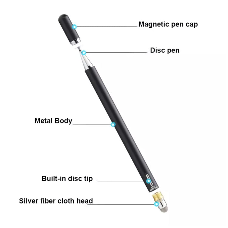 AT-30 2-in-1 Silicone Sucker + Conductive Cloth Head Handwriting Touch Screen Pen Mobile Phone Passive Capacitive Pen with 1 Pen Head(White) - Stylus Pen by buy2fix | Online Shopping UK | buy2fix