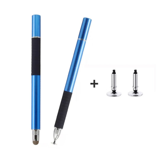AT-31 Conductive Cloth Head + Precision Sucker Capacitive Pen Head 2-in-1 Handwriting Stylus with 2 Pen Head(Dark Blue) - Stylus Pen by buy2fix | Online Shopping UK | buy2fix