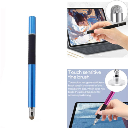 AT-31 Conductive Cloth Head + Precision Sucker Capacitive Pen Head 2-in-1 Handwriting Stylus with 2 Pen Head(Dark Blue) - Stylus Pen by buy2fix | Online Shopping UK | buy2fix