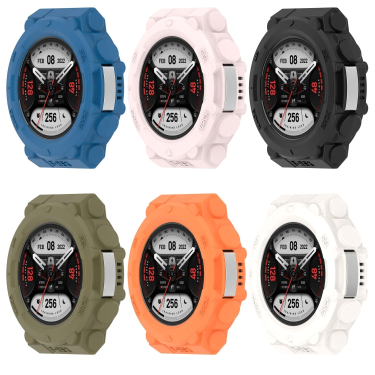 For Amazfit T-Tex 2 Shockproof TPU Protective Watch Case(White) - Watch Cases by buy2fix | Online Shopping UK | buy2fix