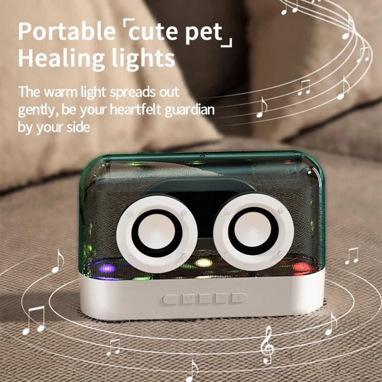 K9 Transparent RGB Portable Wireless Bluetooth Speaker Support AUX FM TF Card(Black) - Desktop Speaker by buy2fix | Online Shopping UK | buy2fix