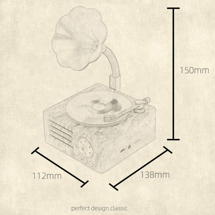 T15 Vinyl Atomic Bluetooth Retro Wireless Audio Desktop Speaker - Desktop Speaker by buy2fix | Online Shopping UK | buy2fix