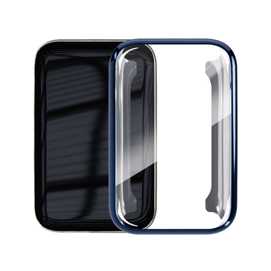 For Xiaomi Mi Band 7 Pro ENKAY Hat-Prince Full Coverage Electroplated TPU Screen Protection Case(Dark Blue) - Watch Cases by ENKAY | Online Shopping UK | buy2fix
