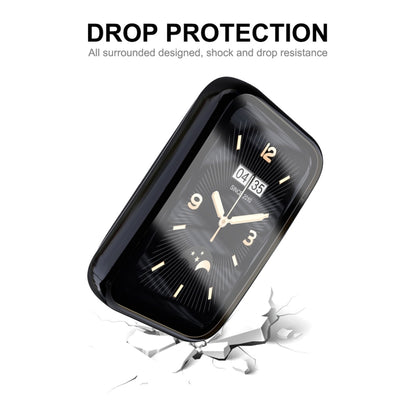 For Xiaomi Mi Band 7 Pro ENKAY Hat-Prince Full Coverage Electroplated TPU Screen Protection Case(Silver) - Watch Cases by ENKAY | Online Shopping UK | buy2fix