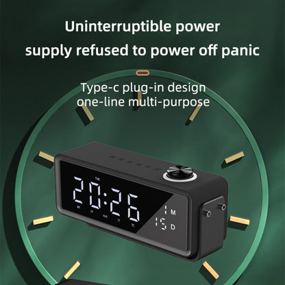 AEC K5 Mirror Alarm Clock Bluetooth Speakers with LED Light Support TF / FM(Blue) - Desktop Speaker by AEC | Online Shopping UK | buy2fix