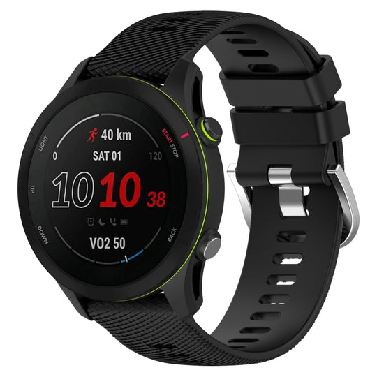 For Samsung Galaxy Watch3 45mm 22mm Solid Color Soft Silicone Watch Band(Black)