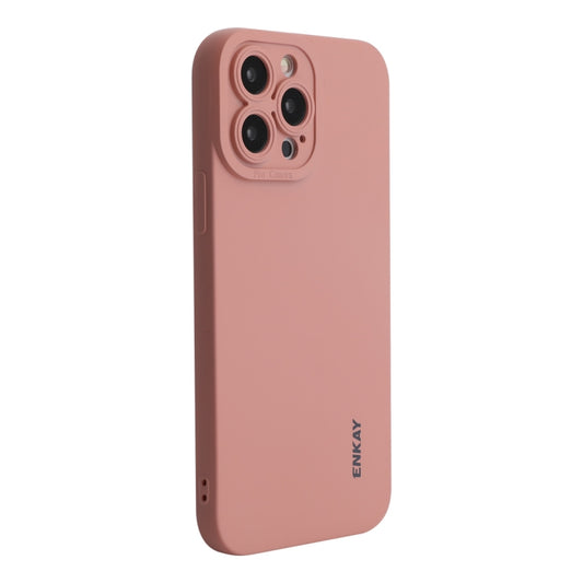 For iPhone 14 Pro ENKAY Liquid Silicone Shockproof Phone Case(Pink) - iPhone 14 Pro Cases by ENKAY | Online Shopping UK | buy2fix