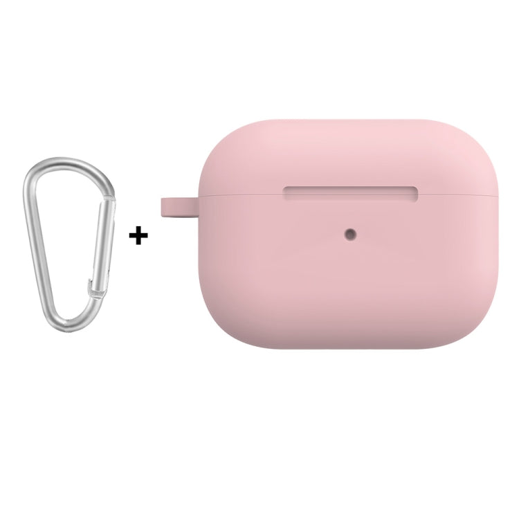 For Apple AirPods Pro 2 2022 ENKAY Thickened Silicone Protective Case with Keychain(Matte Pink) - For AirPods Pro 2 by ENKAY | Online Shopping UK | buy2fix