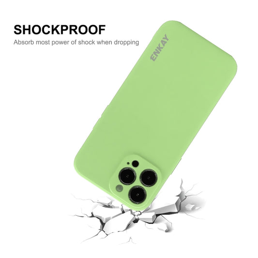 For iPhone 14 ENKAY Liquid Silicone Shockproof Soft Phone Case(Beige) - iPhone 14 Cases by ENKAY | Online Shopping UK | buy2fix