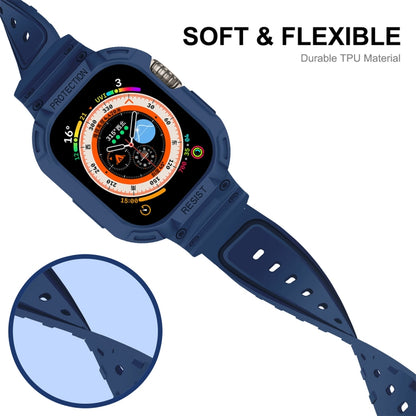 For Apple Watch Ultra 49mm JUNSUNMAY Integrated TPU Case Adjustable Elastic Watch Band(Transparent) - Watch Bands by JUNSUNMAY | Online Shopping UK | buy2fix