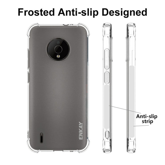 For Nokia C200 ENKAY Clear TPU Shockproof Phone Case by ENKAY