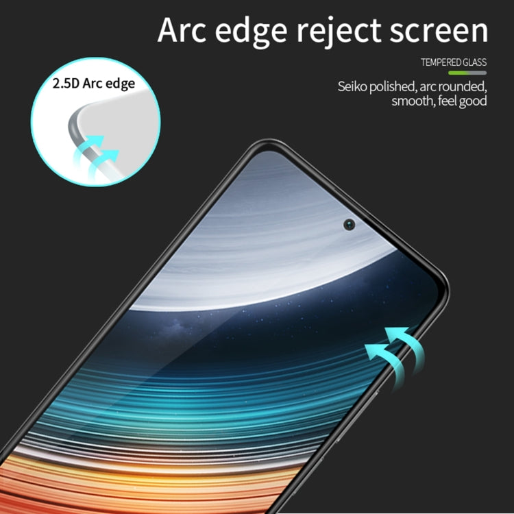 For Xiaomi Redmi K50 Ultra PINWUYO 9H 2.5D Full Screen Tempered Glass Film(Black) -  by PINWUYO | Online Shopping UK | buy2fix