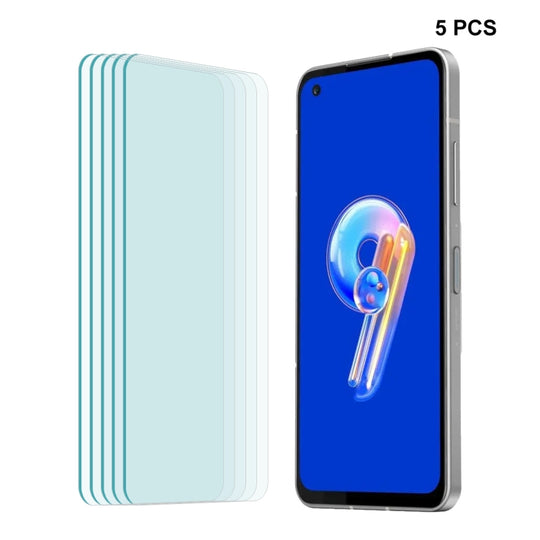 For Asus Zenfone 9 5pcs ENKAY 0.26mm 9H 2.5D Tempered Glass Film