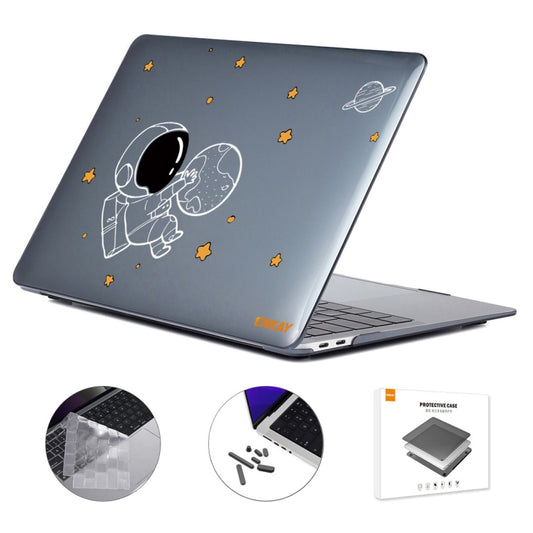 For MacBook Pro 14.2 A2442/A2779 2023 ENKAY Hat-Prince 3 in 1 Spaceman Pattern Laotop Protective Crystal Case with TPU Keyboard Film / Anti-dust Plugs, Version:US(Spaceman No.5) - MacBook Pro Cases by ENKAY | Online Shopping UK | buy2fix