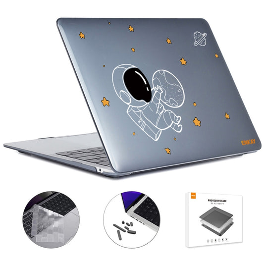 For MacBook Pro 16.2 A2485/A2880 2023 ENKAY Hat-Prince 3 in 1 Spaceman Pattern Laotop Protective Crystal Case with TPU Keyboard Film / Anti-dust Plugs, Version:EU(Spaceman No.5) - MacBook Pro Cases by ENKAY | Online Shopping UK | buy2fix