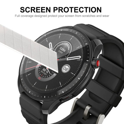 For Amazfit GTR 4 ENKAY Hat-Prince Electroplated TPU Case with Screen Film(Black) - Watch Cases by buy2fix | Online Shopping UK | buy2fix