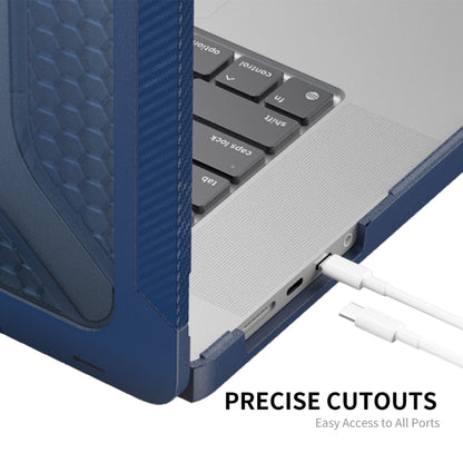 For MacBook Pro 14.2 A2442/A2779 2023 ENKAY Hat-Prince 3 in 1 Protective Bracket  Case Cover Hard Shell with TPU Keyboard Film / Anti-dust Plugs, Version:EU(Blue) - MacBook Pro Cases by ENKAY | Online Shopping UK | buy2fix