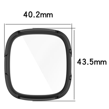 For Fitbit Versa 4 PC+ Toughened Film Integrated Protective Case(Sliver) by buy2fix