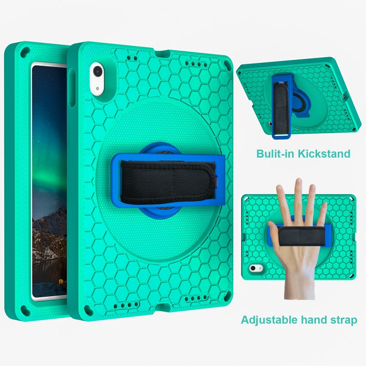 For iPad 2025 / 2022 360 Rotation Stand EVA Hard PC Tablet Case with Strap(Glacier+Blue) - iPad 2025 / 2022 Cases by buy2fix | Online Shopping UK | buy2fix
