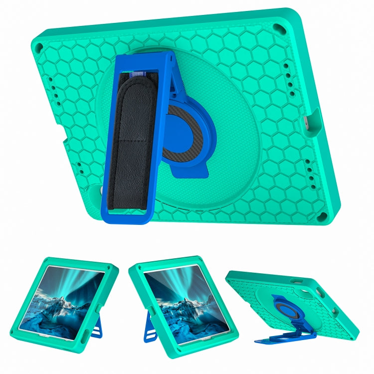 For iPad 2025 / 2022 360 Rotation Stand EVA Hard PC Tablet Case with Strap(Glacier+Blue) - iPad 2025 / 2022 Cases by buy2fix | Online Shopping UK | buy2fix