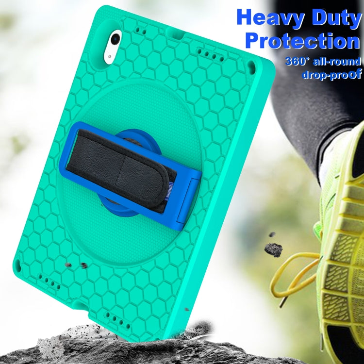 For iPad 2025 / 2022 360 Rotation Stand EVA Hard PC Tablet Case with Strap(Glacier+Blue) - iPad 2025 / 2022 Cases by buy2fix | Online Shopping UK | buy2fix