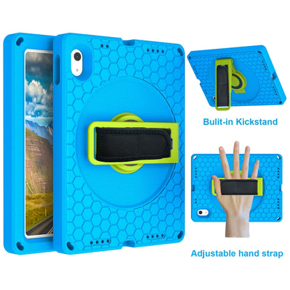 For iPad 2025 / 2022 360 Rotation Stand EVA Hard PC Tablet Case with Strap(Blue+Green) - iPad 2025 / 2022 Cases by buy2fix | Online Shopping UK | buy2fix