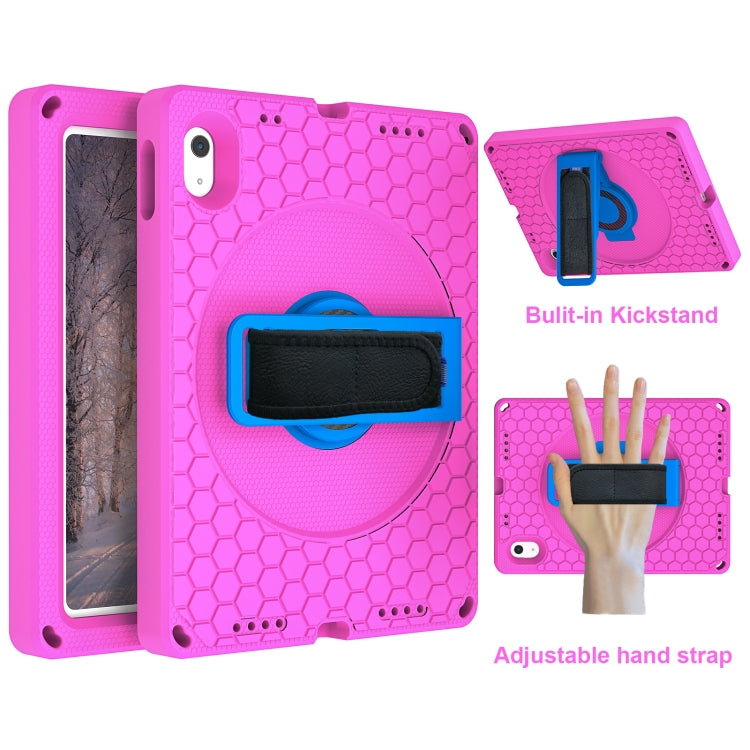 For iPad 2025 / 2022 360 Rotation Stand EVA Hard PC Tablet Case with Strap(Rose+Blue) - iPad 2025 / 2022 Cases by buy2fix | Online Shopping UK | buy2fix