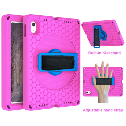 For iPad 2025 / 2022 360 Rotation Stand EVA Hard PC Tablet Case with Strap(Rose+Blue) - iPad 2025 / 2022 Cases by buy2fix | Online Shopping UK | buy2fix