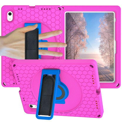 For iPad 2025 / 2022 360 Rotation Stand EVA Hard PC Tablet Case with Strap(Rose+Blue) - iPad 2025 / 2022 Cases by buy2fix | Online Shopping UK | buy2fix