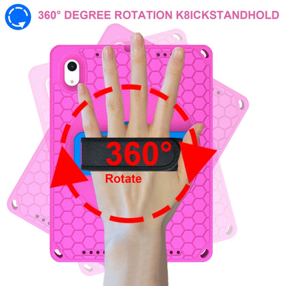 For iPad 2025 / 2022 360 Rotation Stand EVA Hard PC Tablet Case with Strap(Rose+Blue) - iPad 2025 / 2022 Cases by buy2fix | Online Shopping UK | buy2fix