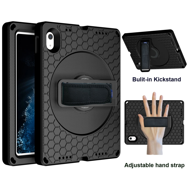 For iPad 2025 / 2022 360 Rotation Stand EVA Hard PC Tablet Case with Strap(Black) - iPad 2025 / 2022 Cases by buy2fix | Online Shopping UK | buy2fix