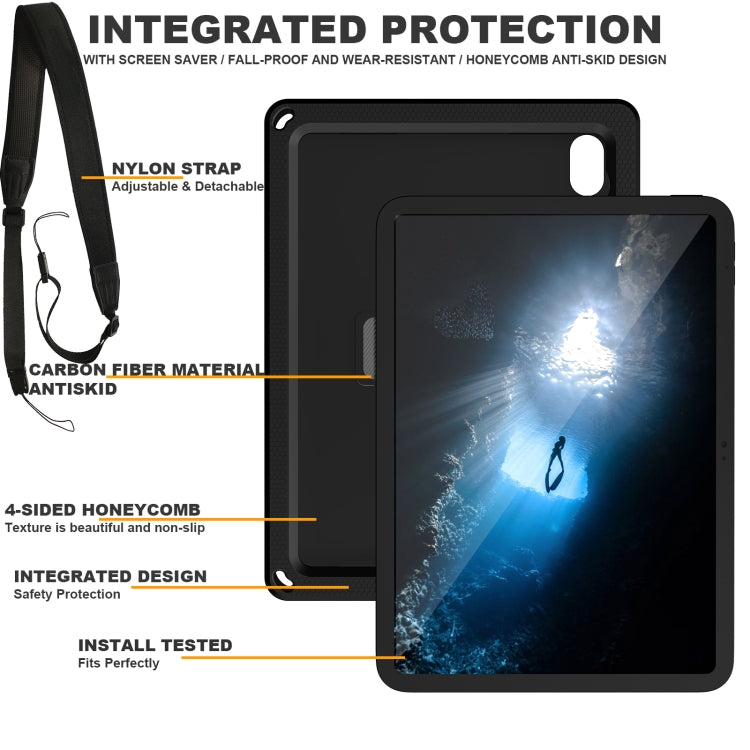 For iPad 2025 / 2022 360 Rotation Stand EVA Hard PC Tablet Case with Strap(Black) - iPad 2025 / 2022 Cases by buy2fix | Online Shopping UK | buy2fix