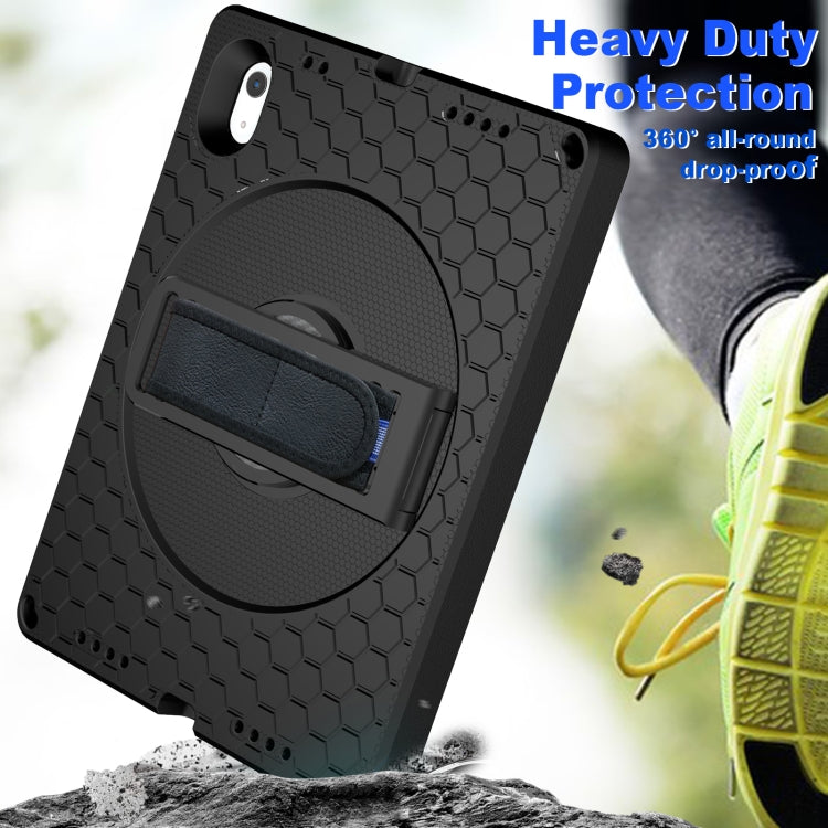 For iPad 2025 / 2022 360 Rotation Stand EVA Hard PC Tablet Case with Strap(Black) - iPad 2025 / 2022 Cases by buy2fix | Online Shopping UK | buy2fix