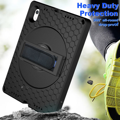 For iPad 2025 / 2022 360 Rotation Stand EVA Hard PC Tablet Case with Strap(Black) - iPad 2025 / 2022 Cases by buy2fix | Online Shopping UK | buy2fix