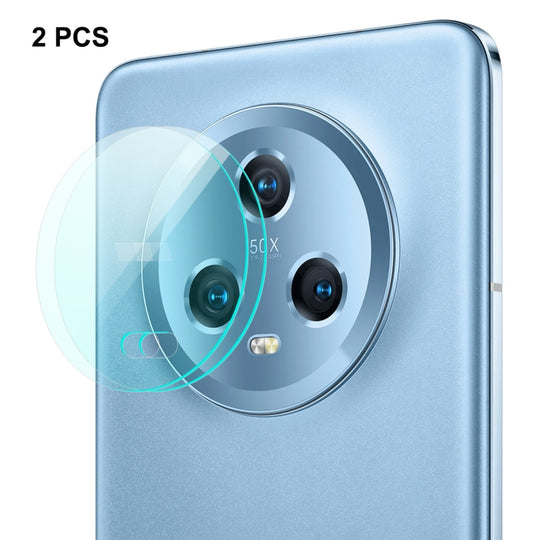 For Honor Magic5 2pcs ENKAY Hat-Prince 0.2mm 9H Rear Camera Lens Tempered Glass Film