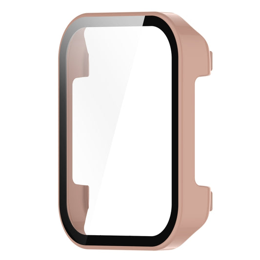 For Realme Watch 3 Pro PC+ Toughened Film Integrated Protective Case(Pink) by buy2fix