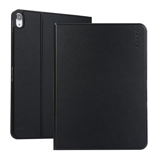 For iPad 2025 / 2022 ENKAY PC Back Cover Smart Leather Tablet Case with Pen Slot & Holder(Black) by ENKAY