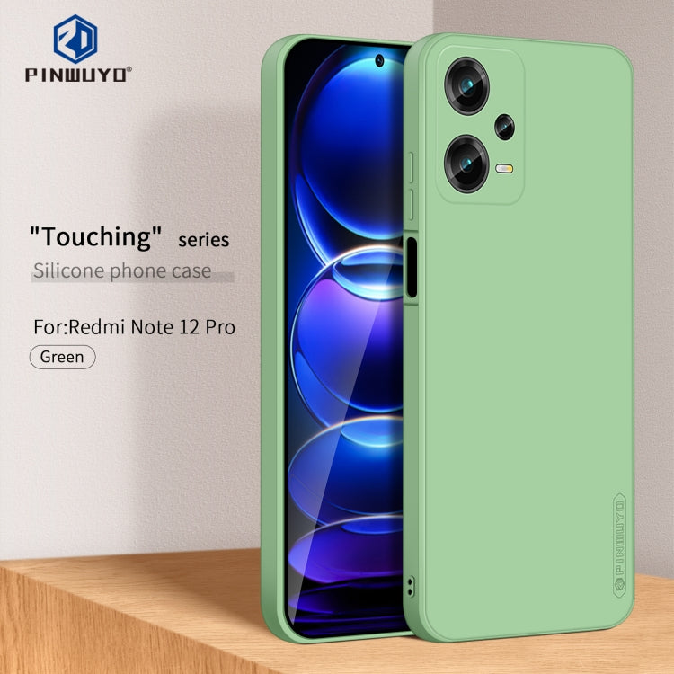 For Xiaomi Redmi Note 12 Pro 5G China PINWUYO Sense Series Liquid Silicone TPU Phone Case(Green) - Xiaomi Cases by PINWUYO | Online Shopping UK | buy2fix