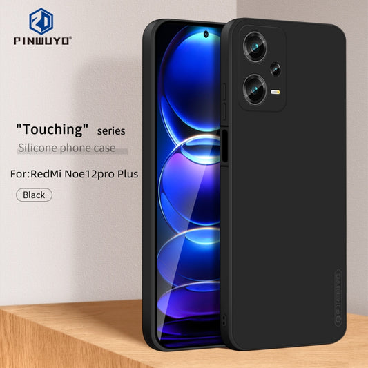 For Xiaomi Redmi Note 12 Pro+ China/Note12 Explorer PINWUYO Sense Series Liquid Silicone TPU Phone Case(Black) by PINWUYO