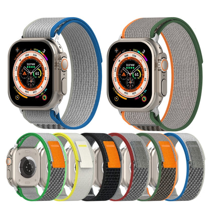 Double Color Nylon Hook and Loop Fastener Watch Band For Apple Watch Ultra 49mm(Yellow+Beige) by buy2fix