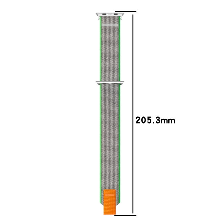 Double Color Nylon Hook and Loop Fastener Watch Band For Apple Watch Ultra 49mm(Yellow+Beige) by buy2fix