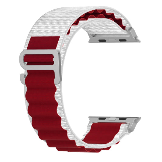 Double Color Nylon Watch Band For Apple Watch Ultra 49mm(Starlight+Red) by buy2fix