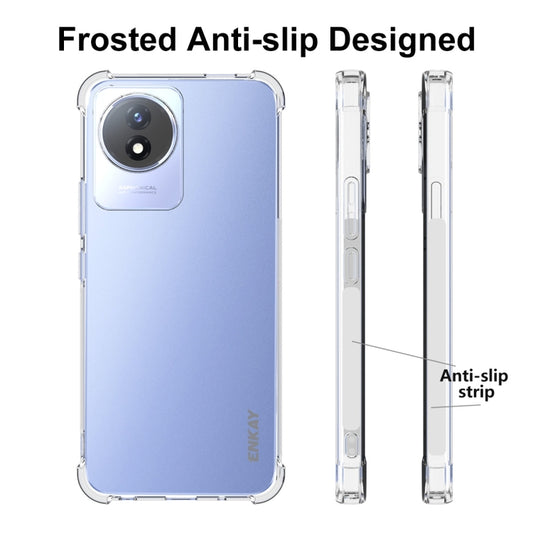 For vivo Y02 4G ENKAY Hat-Prince Transparent TPU Shockproof Phone Case by ENKAY
