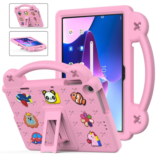 For Lenovo Tab M10 3rd Gen TB328FU / TB328XU 2022 10.1 Handle Kickstand Children EVA Shockproof Tablet Case(Pink) - Lenovo by buy2fix | Online Shopping UK | buy2fix