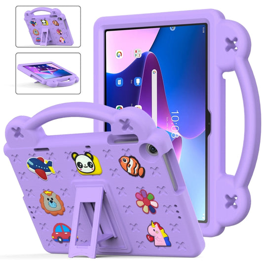 For Lenovo Tab M10 3rd Gen TB328FU / TB328XU 2022 10.1 Handle Kickstand Children EVA Shockproof Tablet Case(Light Purple) - Lenovo by buy2fix | Online Shopping UK | buy2fix