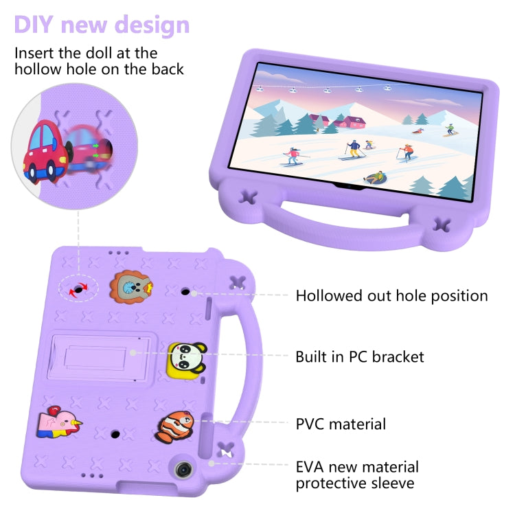 For Huawei MatePad T10S 10.1 / T10 9.7 / Honor Pad X8 10.1 Handle Kickstand Children EVA Shockproof Tablet Case(Light Purple) - Honor by buy2fix | Online Shopping UK | buy2fix