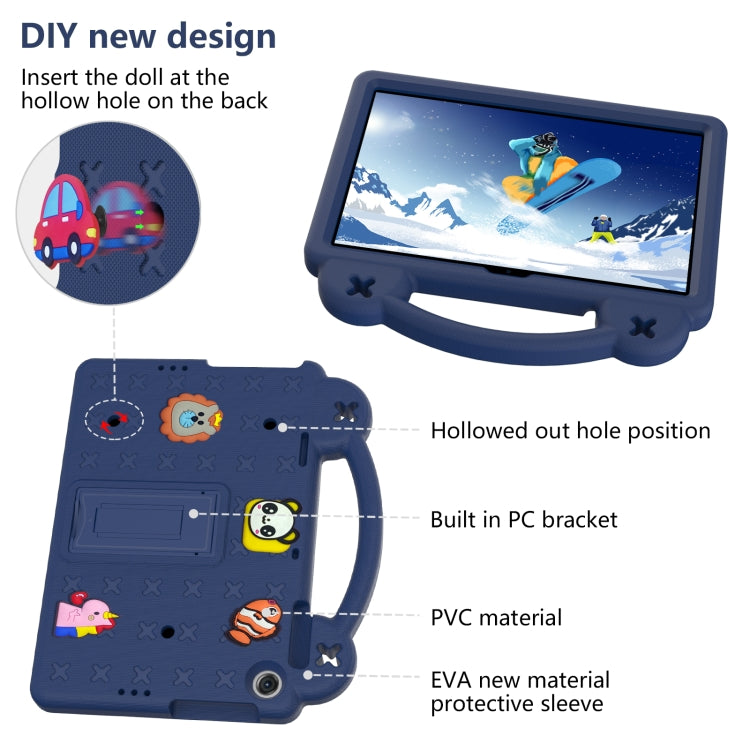 For Huawei MatePad T10S 10.1 / T10 9.7 / Honor Pad X8 10.1 Handle Kickstand Children EVA Shockproof Tablet Case(Navy Blue) - Honor by buy2fix | Online Shopping UK | buy2fix